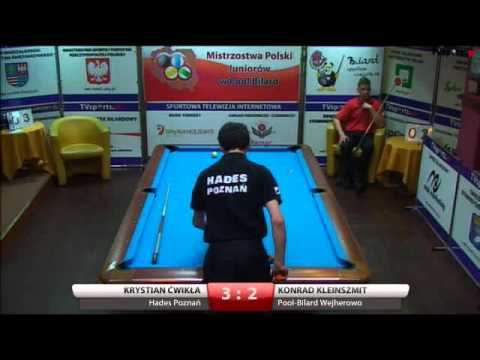 Mistrzostwa Polski Juniorów w Bilard 9 bil-Kielce 2014 Ćwikła-Kleinszmit