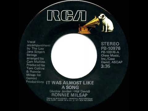 1977 HITS ARCHIVE: It Was Almost Like A Song - Ronnie Milsap (stereo 45--#1 C&W hit)