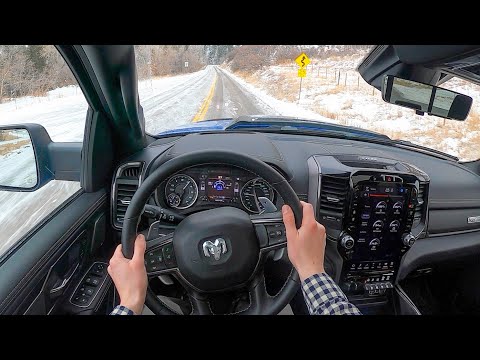 2022 RAM 1500 Rebel G/T - POV Snow Drive (Binaural Audio)