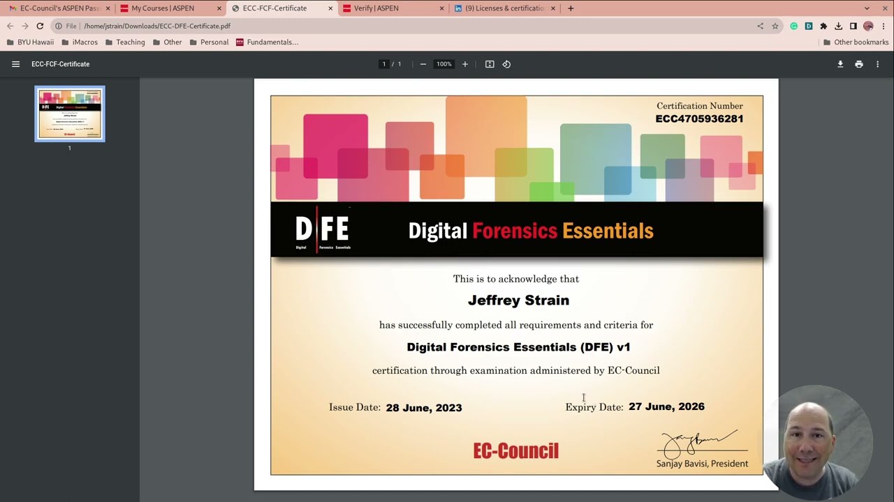 EC-Council Digital Forensics Essentials (DFE)