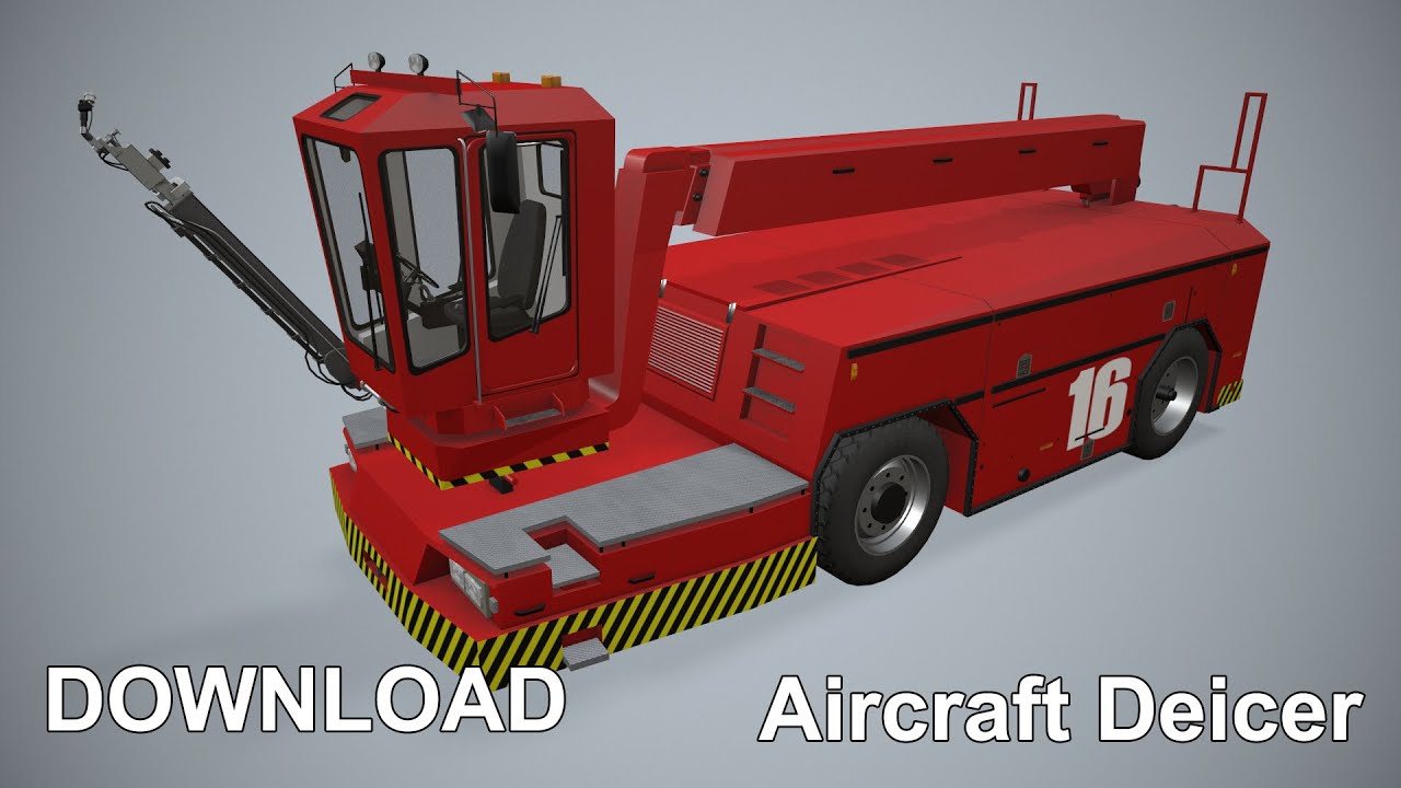 항공기 제빙기 트럭 --352-- 3D 모델