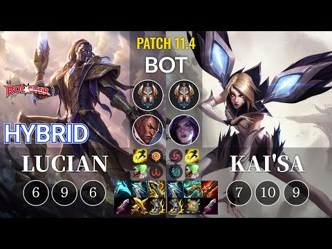 KT HyBriD Lucian vs Kai'Sa Bot - KR Patch 11.4