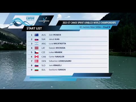 Men K1 Junior 500m Final B / 2023 ICF Canoe-Kayak Sprint Junior & U23 World Championships Auronzo