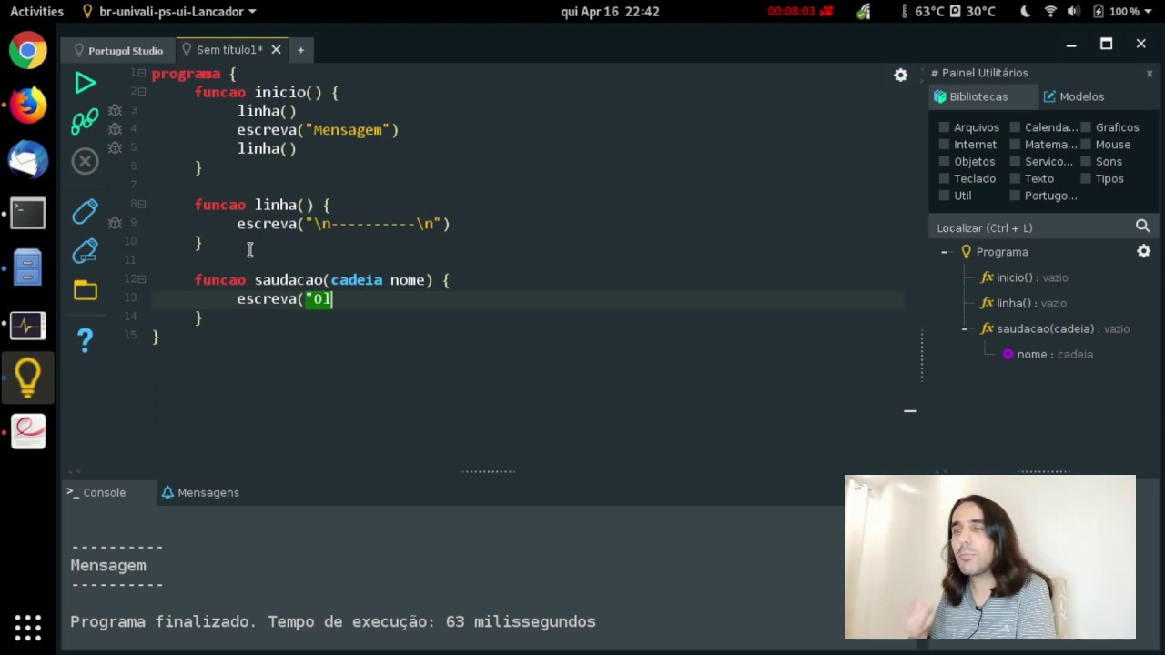 Algoritmos e Portugol Studio #08 - Modularização com funções