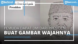 Viral Video Pemuda Diminta Gambar Wajah Presiden, Mengaku Dapat DM dari Jokowi