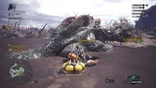 モンスターハンター：ワールドβ　ジュラトドス戦　ガンランス