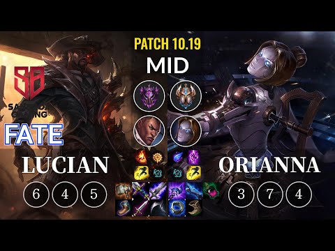 SB FATE Lucian vs Orianna Mid - KR Patch 10.19