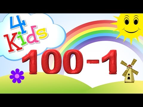 Zahlen lernen für Kinder von einhundert bis eins! Zählen von 100-1 Rückwärts (deutsch)
