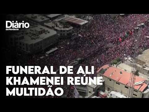 Funeral de Ali Khamenei reúne multidão e pedidos de vingança contra Trump e Israel