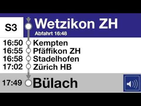 ZVV-Ansage | Begrüßungsansage S3 nach Bülach