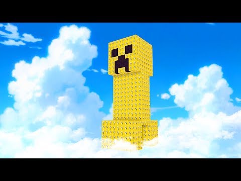 ÜBERLEBEN AUF 1 LUCKY BLOCK CREEPER IN MINECRAFT!