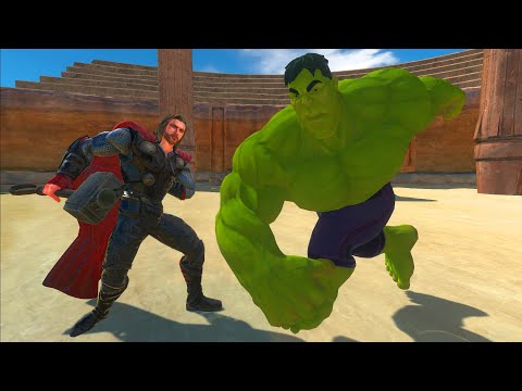 THOR vs HULK Fight Scene - Animal Revolt Battle Simulator