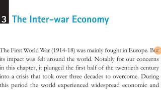 Class10th Making of the Global world history:Inter war Economy