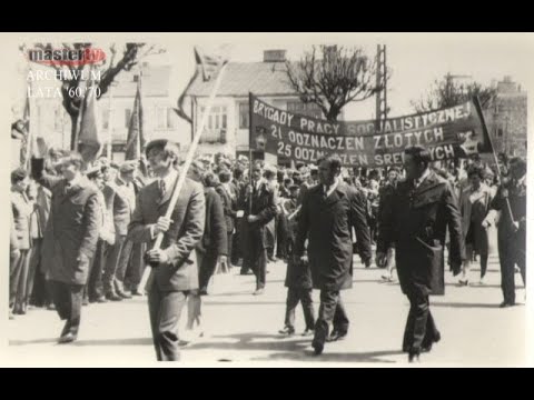 ARCHIWUM MASTER TV ŁUKÓW - Pochody 1 maja z lat '60 i '70 w Łukowie