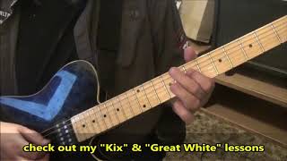 HELIX - Heavy Metal Love - Guitar SOLO Lesson by Mike Gross - How to play - Tutorial