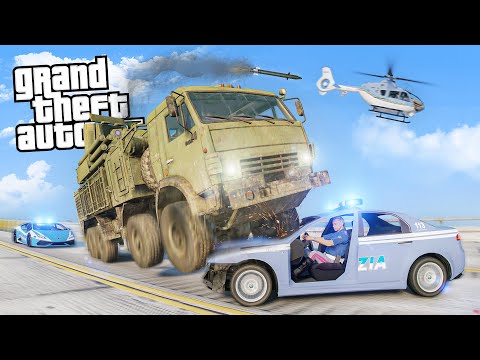SCAPPO dalla POLIZIA con le AUTO MILITARI su GTA 5!