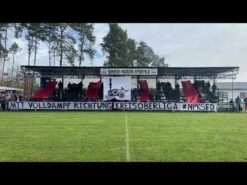 Fan-Choreo des LSV Bergen beim Spiel gegen den Hoyerswerdaer FC 2. vom vergangenen Wochenende