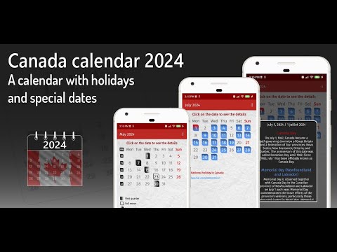 canada calendar 2024 Video