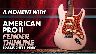 Video thumbnail for Fender Limited Edition American Pro II Thinline Stratocaster Shell Pink Demo by GUITARGUITAR