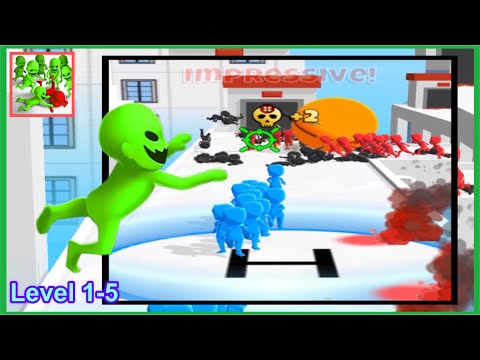 Z escape Zombie Crowd Shooter (Level 1-5) Gameplay Android and iOS.