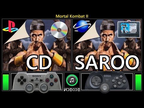 Mortal Kombat II (PlayStation with CD vs Sega Saturn with Saroo) Real Hardware Comparison