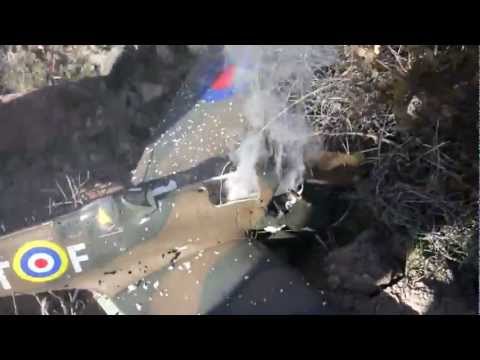 RC Plane vs 12 Gauge (crash and burn)