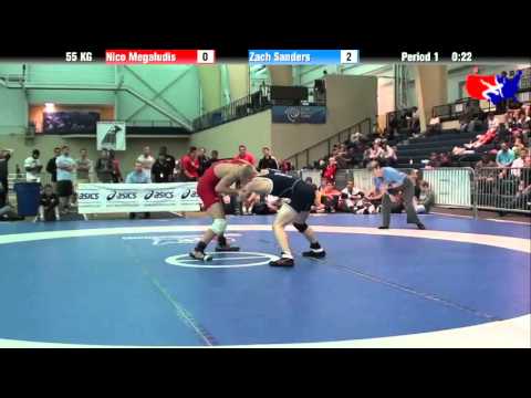 Nico Megaludis vs. Zach Sanders at 2013 ASICS University Nationals - FS