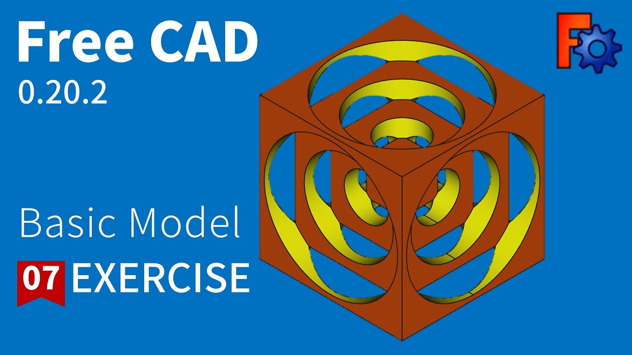 FreeCAD Tutorial for beginners,basic model exercise-07