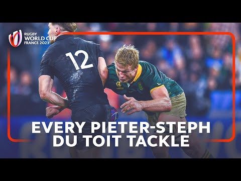 All 28 tackles from Springbok Pieter-Steph du Toit in Rugby World Cup final 2023
