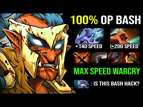 ULTRA MAX SPEED 100% INSANE OP Troll Warlord Bash Like a God Destroyed Everything on the Map DotA 2