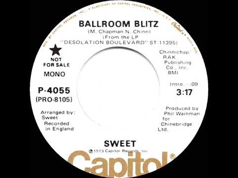 1975 Sweet - Ballroom Blitz (mono radio promo 45--short version)