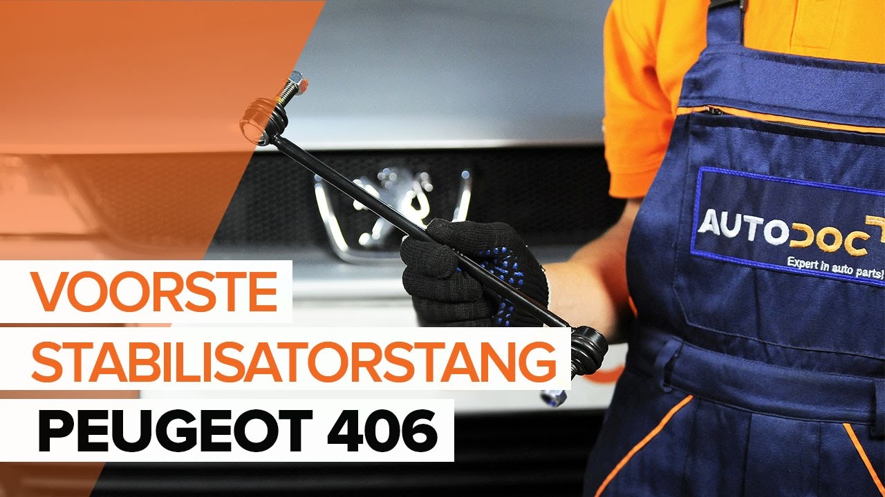 Hoe stabilisatorstang vooraan vervangen bij een Peugeot 406 sedan – vervangingshandleiding