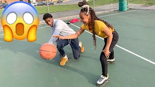DID MY LITTLE SISTER JUST BEAT ME IN BASKETBALL!!!😱