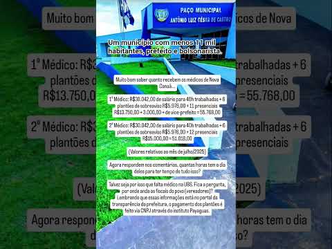 A nova GESTÃO Bolsonarista da Prefeitura de Nova Canaã do Norte MT olha as regalias  11 mil Habitant