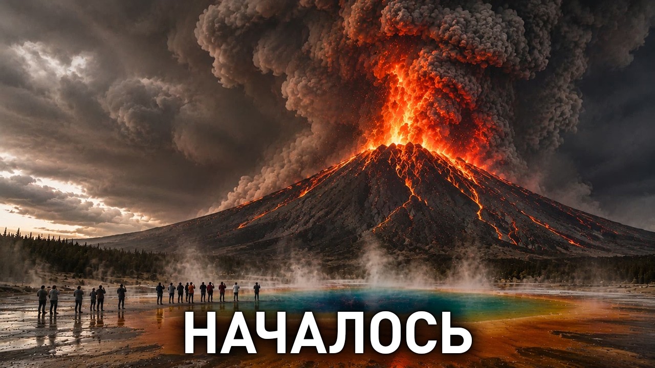 Йеллоустон только что извергся… И это сняли на камеру