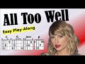 All Too Well (Taylor's Version *Explicit*) EASY Guitar/Lyric Play-Along
