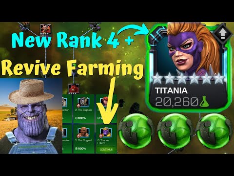 New Rank 4 Titania + Revive Farming! EOP Acceptance/Carina Vol 3 Prep! - Marvel Contest of Champions