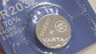 Varta CR2032 Lithium Button Battery Unboxing and Test