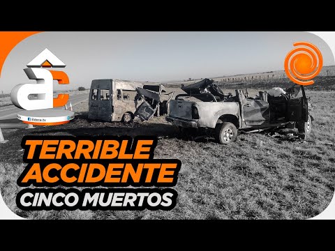 TRAGEDIA EN LA RUTA: cinco muertos en un choque frontal en el interior de Córdoba