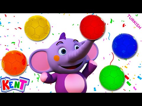 Renk Topu ile Renkleri Öğrenin | Çocuklar Öğreniyor | Kent Turkish