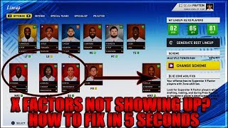 Madden 20 X FACTORS Not Showing Up Or Working How To Fix In 5 Seconds