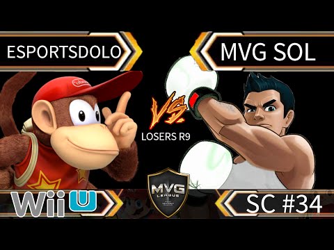 EsportsDolo (Diddy Kong) vs MVG Sol (Little Mac) - SSB4 Losers R9 - Smash Wii U