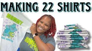 MAKING 22 SHIRTS USING PRINTABLE HEAT TRANSFER VINYL | TG KUSTOMS