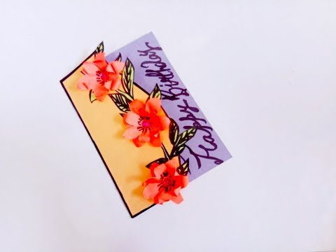 Beautiful Handmade Birthday  Card idea- DIY GREETING cards for Birthday