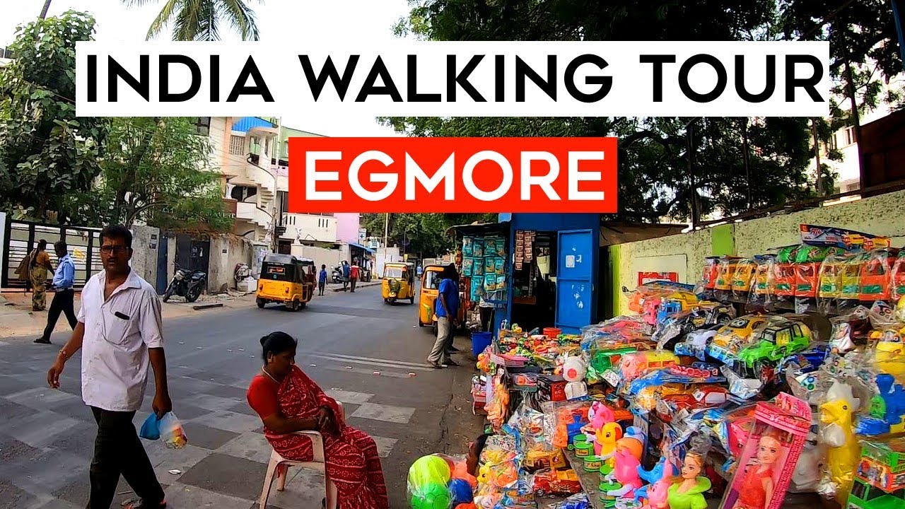Immersive street-level walking tour through Chennai, India, showcasing authentic urban landscapes, local architecture, and the vibrant atmosphere of the city's neighborhoods
