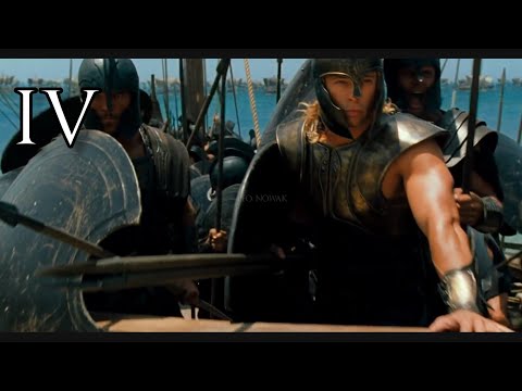 Aquiles e os Mirmidões Tomam a Praia e o Templo de Apolo em Tróia - Tróia 2004