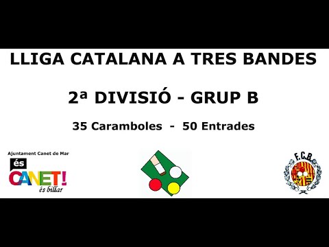1ª JORNADA  LLIGA CATALANA TRES BANDES 2ª DIVISIÓ