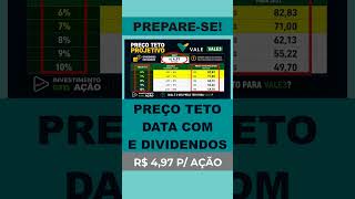 VALE3 (R$ 4,97 P/ AÇÃO) 2026 - DIVIDENDOS CHEGANDO - PREÇO TETO 2026/27, DATA COM EM AGOSTO! #vale3