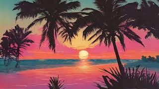 Palm Tree Sunset Nostalgia