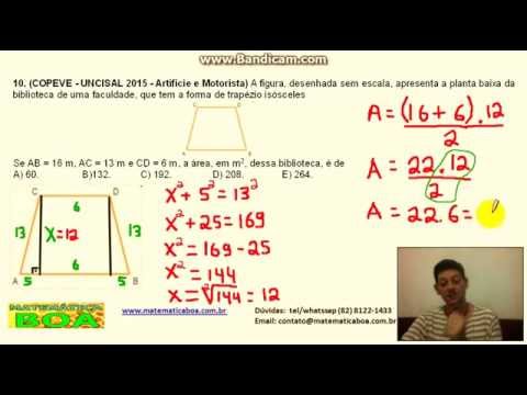 Questão da copeve - Uncisal - Artíficie e Motorista  -  Fundamental - (Vídeo 62)